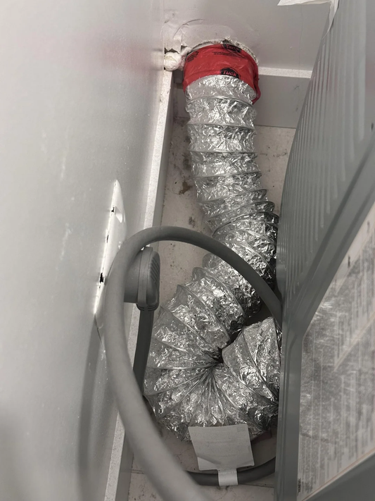 Dryer vent with debris and rodent prevention screen installed – LGQF-LL 2-inch PVC vent cap