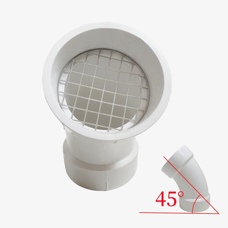 PVC Vent cap 45° Size 2-6 inch