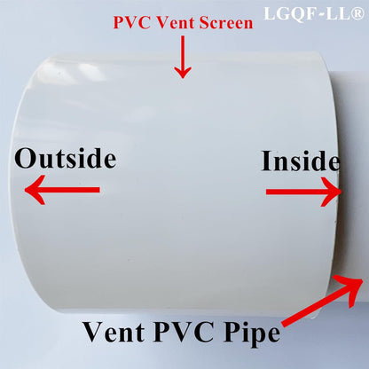 Versatile application of LGQF-LL PVC vent cap for furnace intake, exhaust, and roof vents