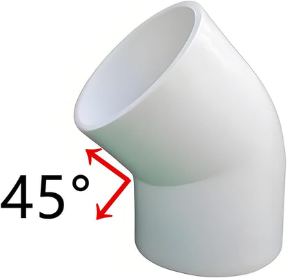 45° SHORT SWEEP DESIGN
Compact angled body for installations with limited clearance
