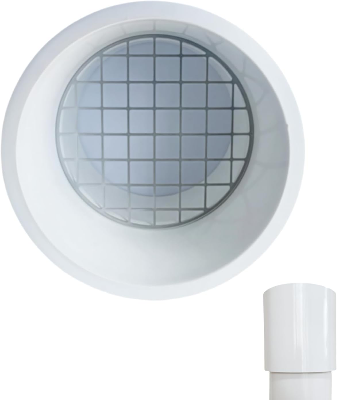 LGQF-LL 2 inch 0 degree outer-fit PVC termination vent cap with 304 stainless steel screen
