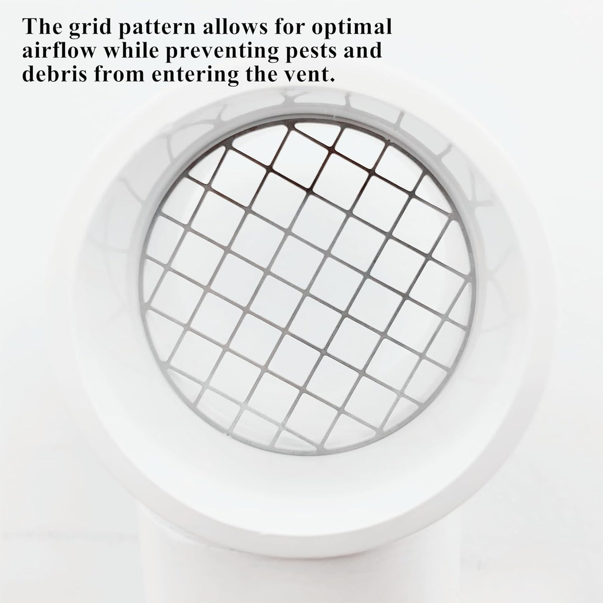 LGQF-LL 2 inch straight PVC termination vent cap installed on a compatible sidewall furnace vent pipe