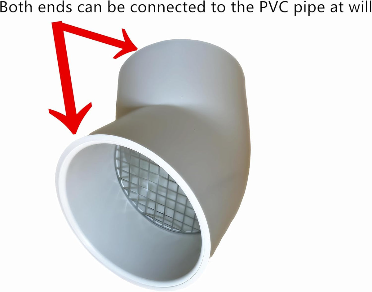 OUTER-FIT CONNECTION
Pushes over the outside of compatible 2-inch Schedule 40 PVC pipe
Approximate pipe OD: 2.36 inches